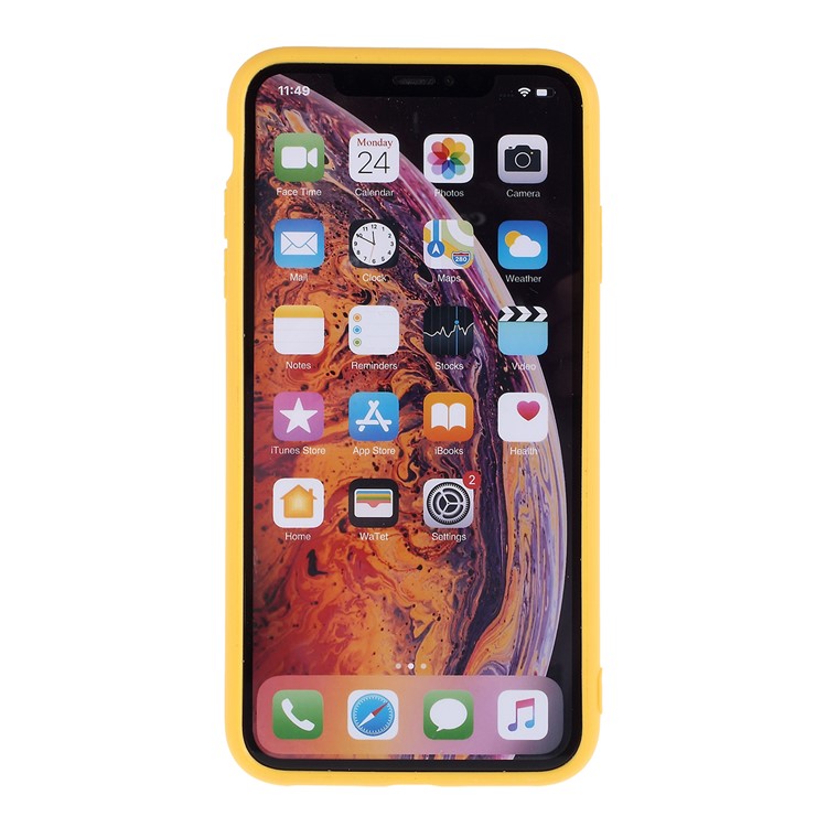 2.5MM Thickened Nano Silicone Phone Case for iPhone XS/X 5.8-inch - Yellow-3