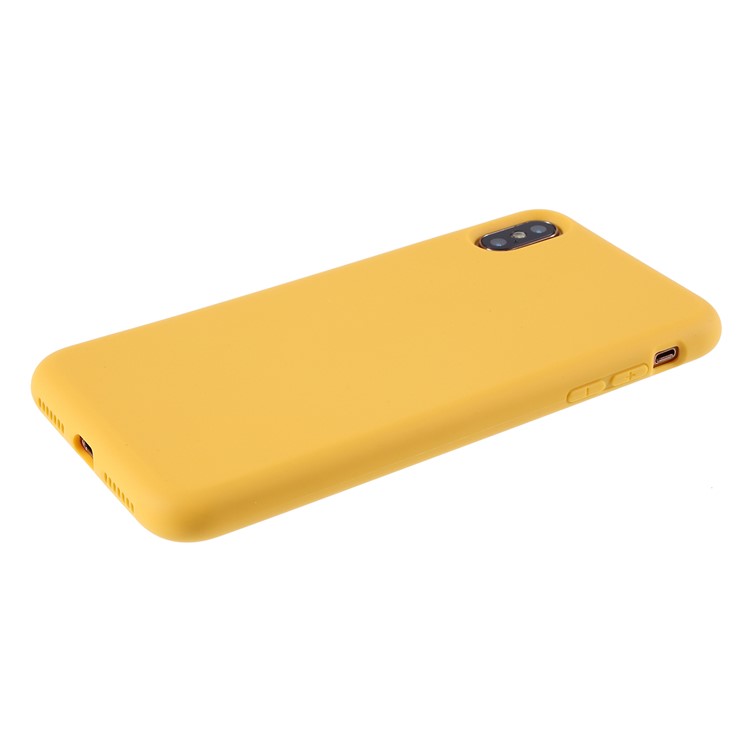 2.5MM Thickened Nano Silicone Phone Case for iPhone XS/X 5.8-inch - Yellow-4