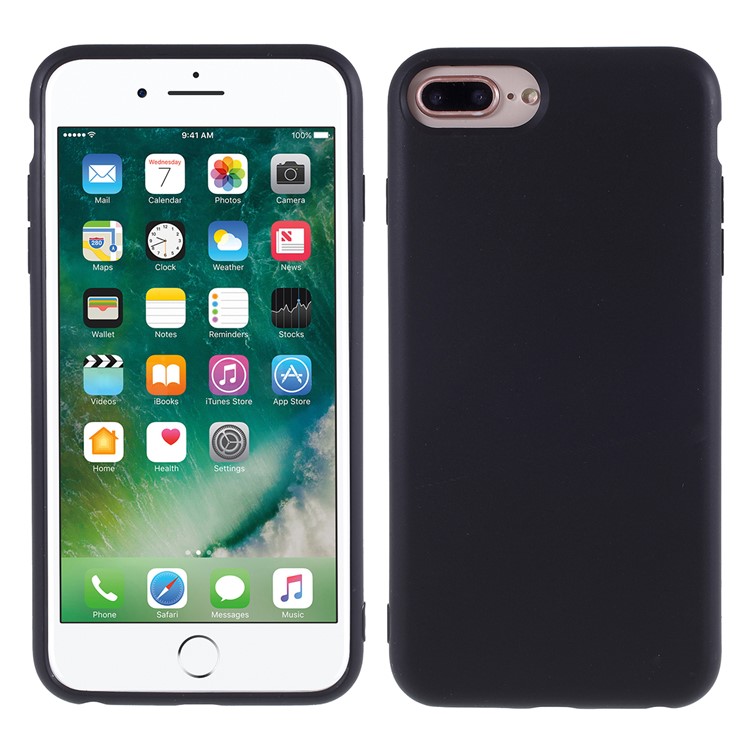 2.5MM Thickened Nano Silicone Phone Cover Case for iPhone 8 Plus / 7 Plus / 6 Plus - Black-1