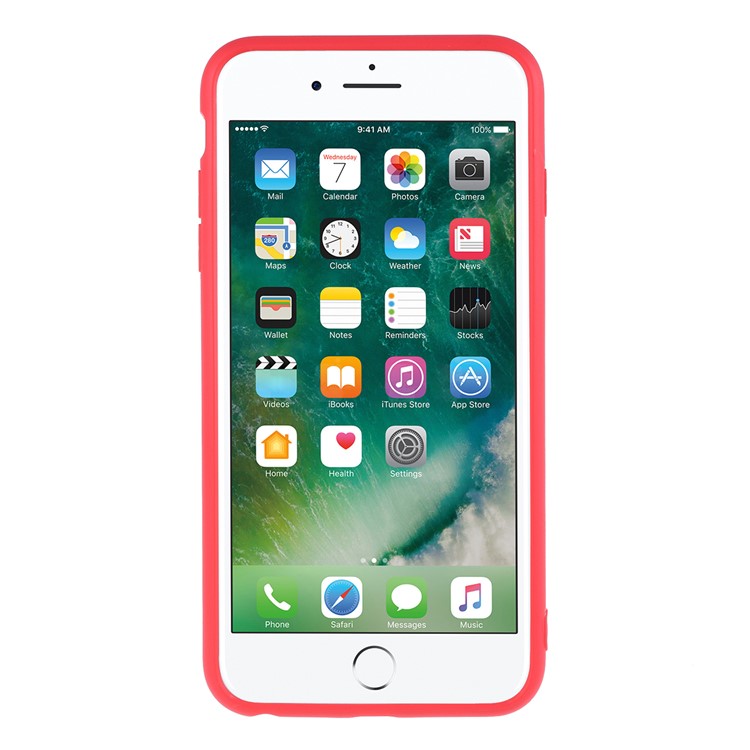 2.5MM Espesa Nano Caso De La Cubierta Del Teléfono Del Silicón Para El Iphone 8 Más / 7 Más / 6 Más - Rojo-3