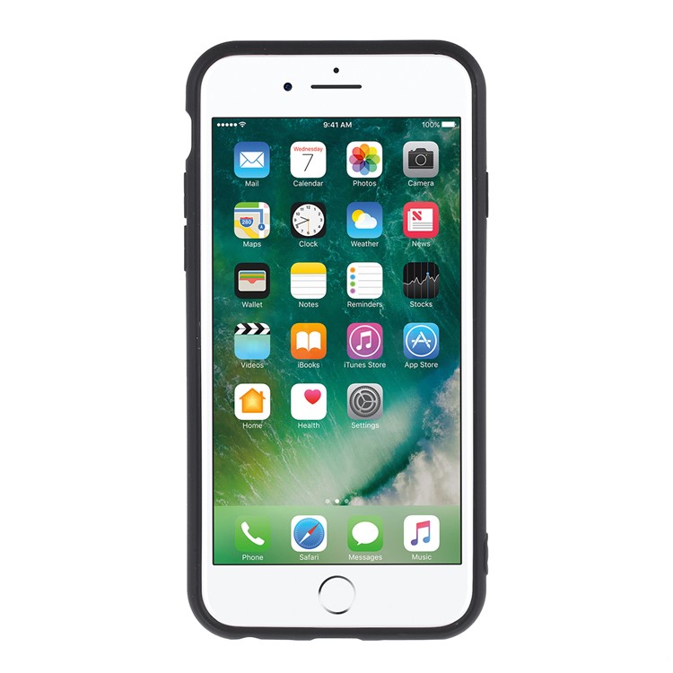 2.5MM Ispessito Nano Cassa Del Telefono Del Silicone Per Iphone 8 / iPhone 7 / iPhone 6 - Nero-3