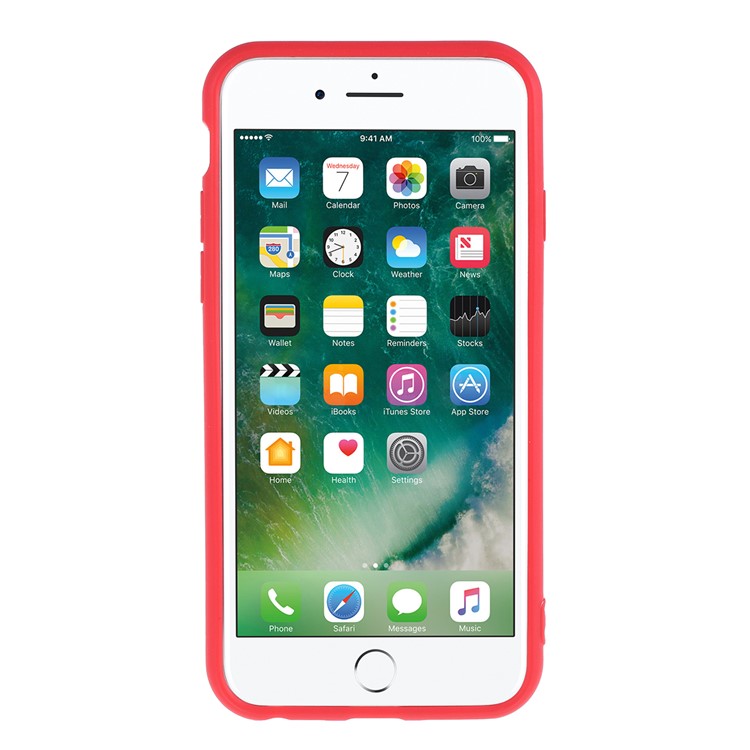 2.5MM Thickened Nano Silicone Phone Case for iPhone 8 / iPhone 7 / iPhone 6 - Red-3