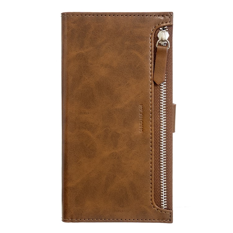 MOLAN CANO Multifunctional Wallet Phone Protective Cover Case with Zipper Pocket for iPhone 7 Plus / 8 Plus - Brown-1