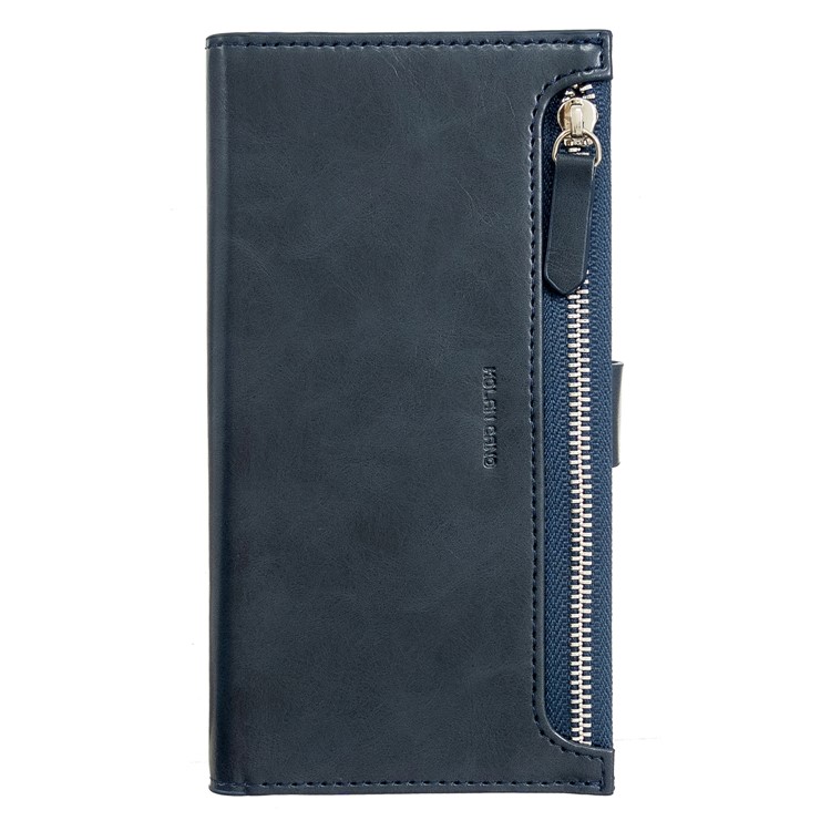MOLAN CANO Multifunctional Wallet Phone Protective Cover Case with Zipper Pocket for iPhone 7 Plus / 8 Plus - Blue-1