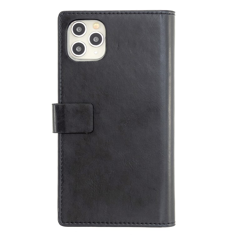 MOLAN CANO Multifunctional Wallet Phone Protective Cover Case with Zipper Pocket for iPhone 11 Pro Max 6.5-inch - Black-2