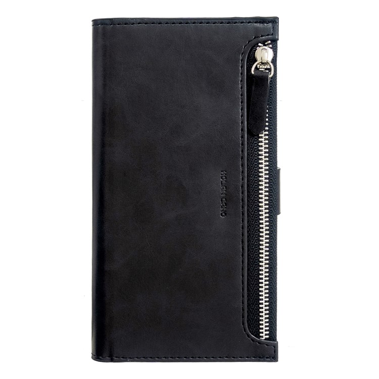 MOLAN CANO Multifunctional Wallet Phone Protective Cover Case with Zipper Pocket for iPhone 11 Pro Max 6.5-inch - Black-3