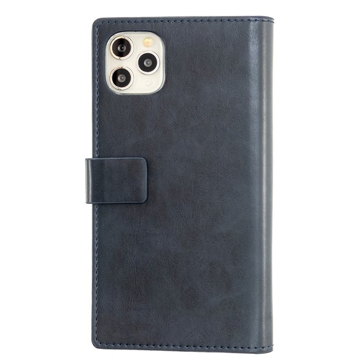 MOLAN CANO Multifunctional Wallet Phone Protective Cover Case with Zipper Pocket for iPhone 11 Pro Max 6.5-inch - Blue-2