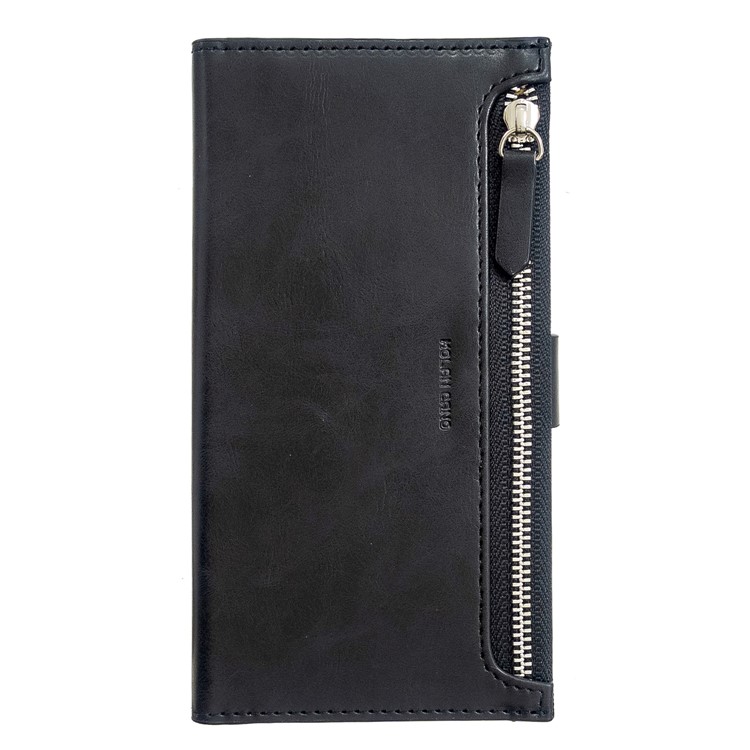 Caso De La Cubierta Protectora Multifuncional Teléfono De La Carpeta MOLAN CANO Con Bolsillo Con Cremallera Para El Iphone XS Máximo De 6,5 Pulgadas - Negro-2