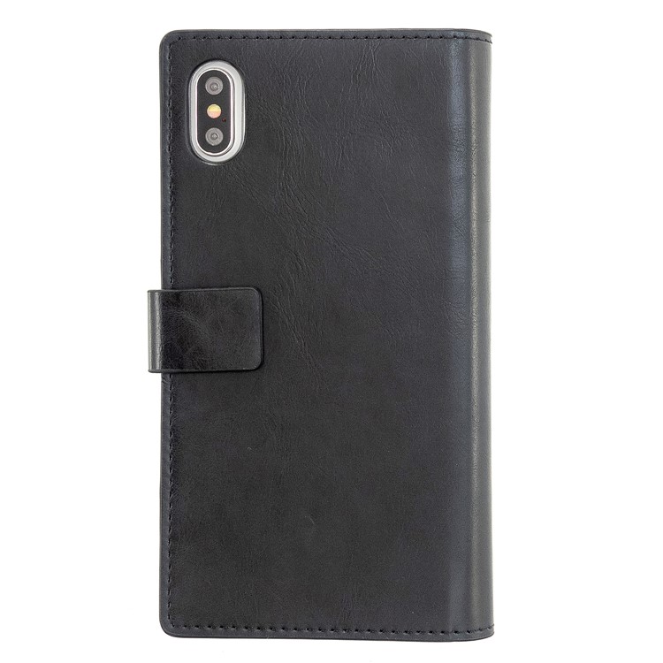 Caso De La Cubierta Protectora Multifuncional Teléfono De La Carpeta MOLAN CANO Con Bolsillo Con Cremallera Para El Iphone XS Máximo De 6,5 Pulgadas - Negro-3