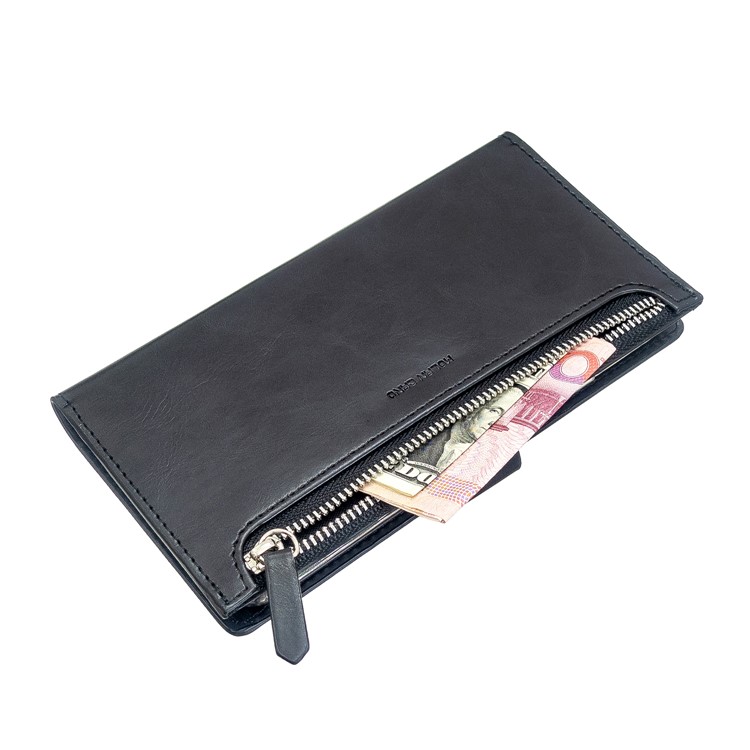 Caso De La Cubierta Protectora Multifuncional Teléfono De La Carpeta MOLAN CANO Con Bolsillo Con Cremallera Para El Iphone XS Máximo De 6,5 Pulgadas - Negro-4