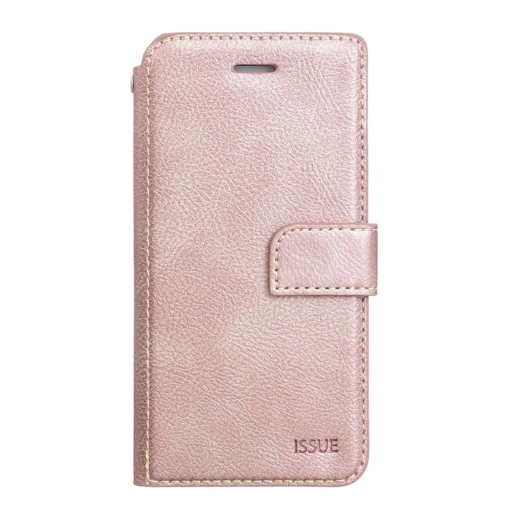 MOLAN CANO Stitches Decor Leather Wallet Stand Case for iPhone 8/7 4.7 inch - Rose Gold-1