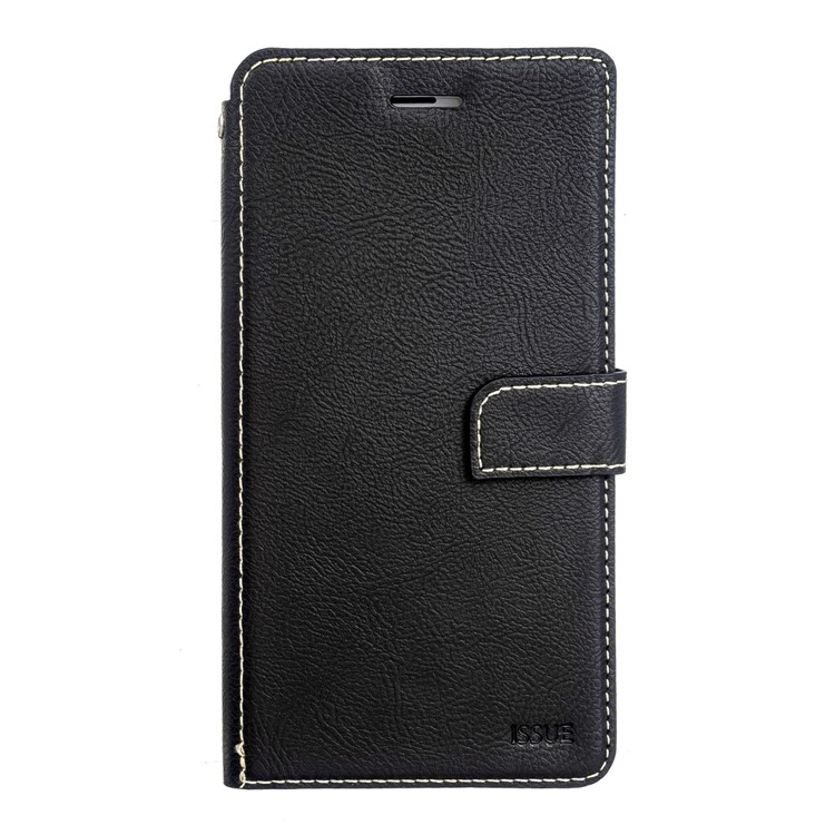 MOLAN CANO Stitching Wallet Phone Stand Protective Cover Case for iPhone 7 Plus / 8 Plus - Black-2