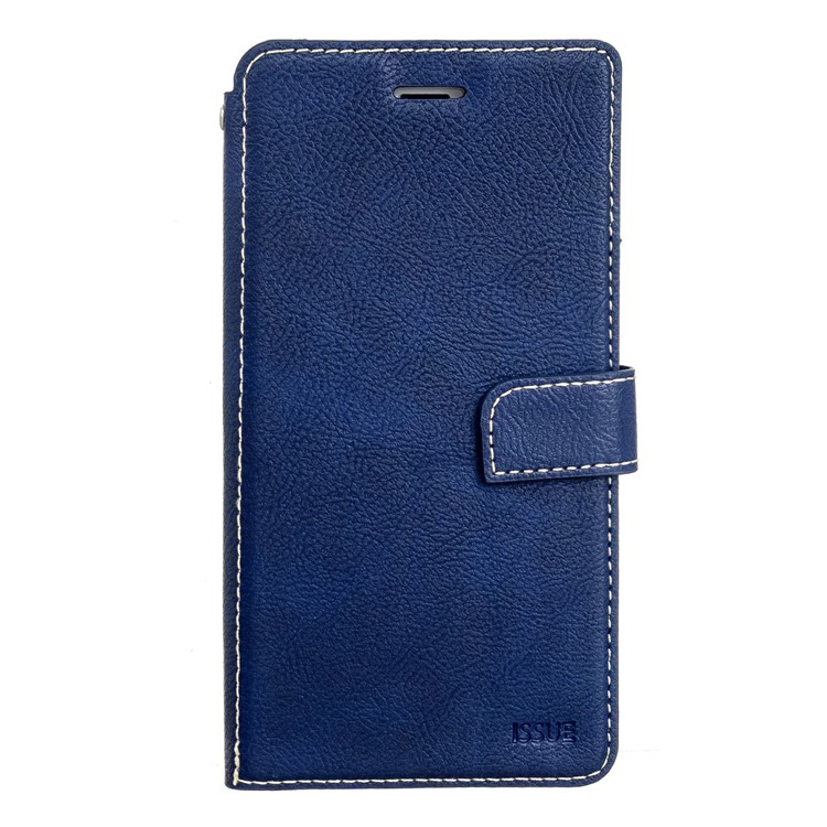 MOLAN CANO Stitching Wallet Phone Stand Protective Cover Case for iPhone 7 Plus / 8 Plus - Blue-1