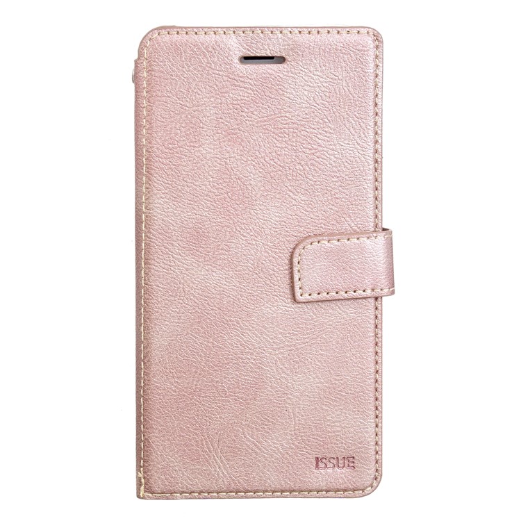 MOLAN CANO Stitching Wallet Phone Stand Protective Cover Case for iPhone 7 Plus / 8 Plus - Rose Gold-1
