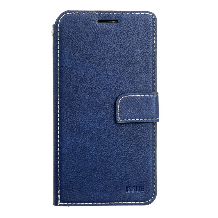 MOLAN CANO Stitches Decor Wallet Stand Leather Case for iPhone 11 Pro 5.8 inch - Blue-1