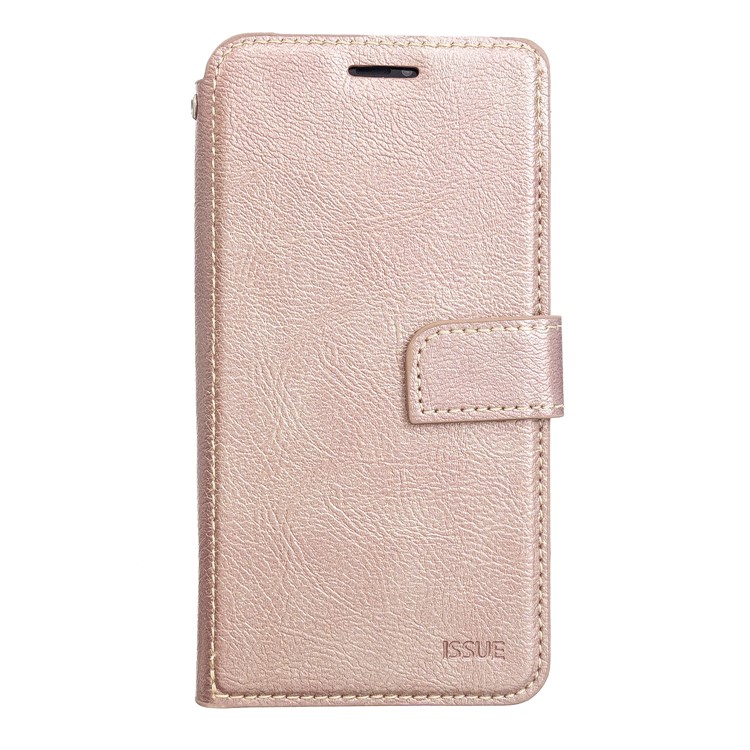 MOLAN CANO Stitches Decor Wallet Stand Leather Case for iPhone 11 Pro 5.8 inch - Rose Gold-1