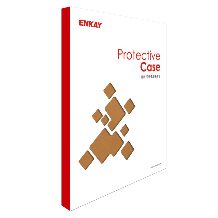 ENKAY for iPad 10.2 (2019) Matte PU Leather Stand Smart Tablet Casing Shell - Light Brown-6