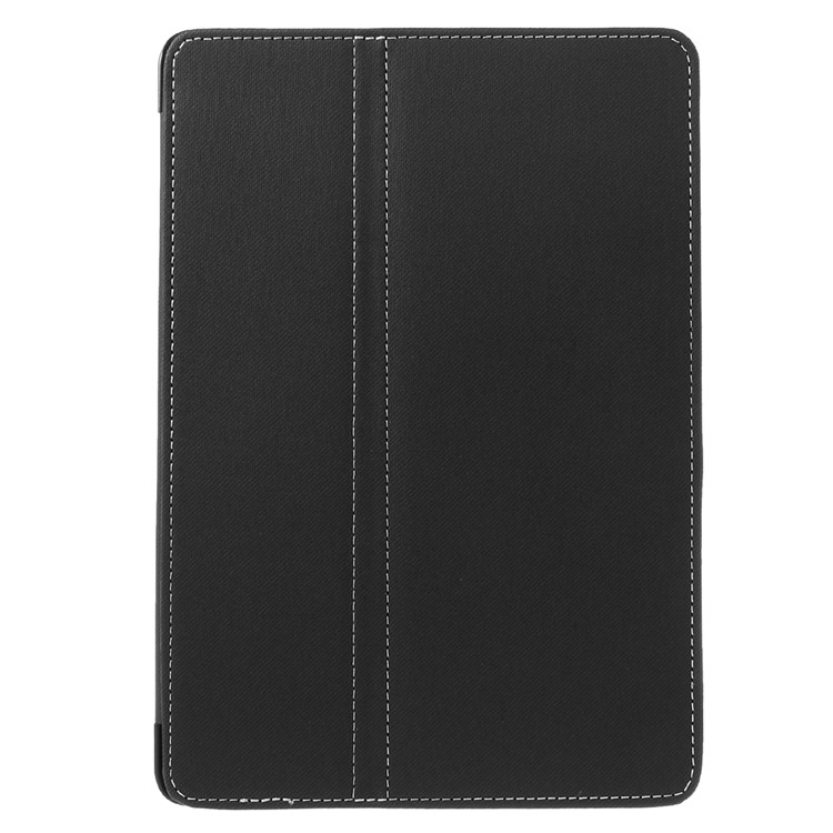 Cloth Skin Folio Stand Leather Case for iPad Pro 9.7 inch - Black-2