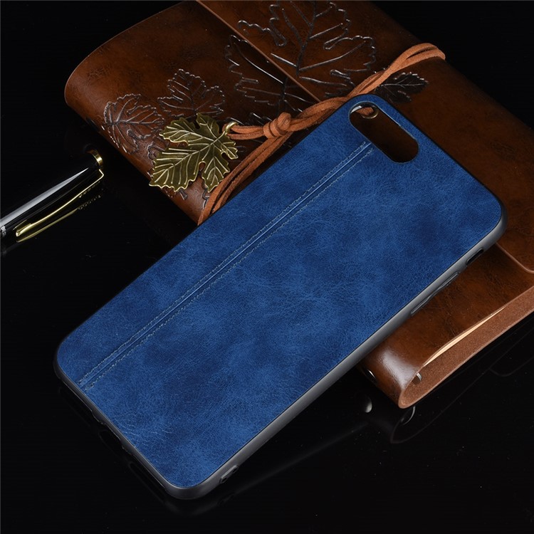 PU Leather Coated PC + TPU Combo Back Case for iPhone 8/7/iPhone SE 2 (2020) - Blue-6