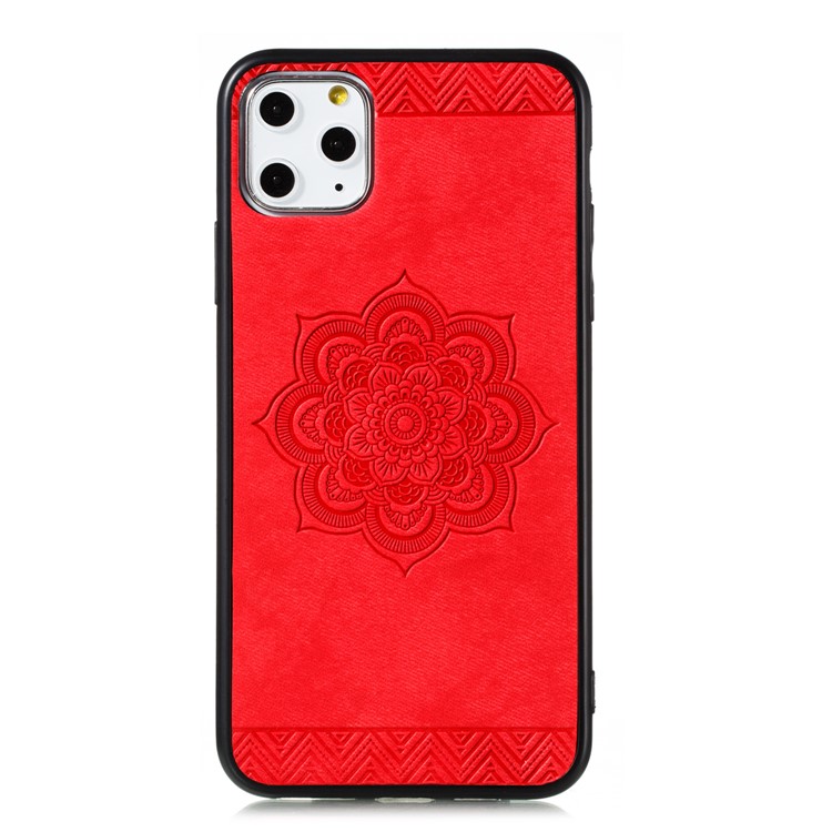 Imprint Mandala Flower PU Leather Coated Case Phone Cover for Apple iPhone 11 Pro 5.8 inch - Red-2