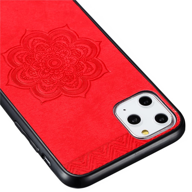 Imprint Mandala Flower PU Leather Coated Case Phone Cover for Apple iPhone 11 Pro 5.8 inch - Red-4