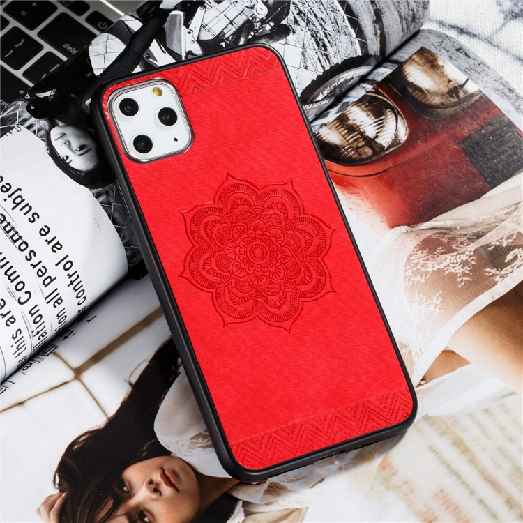 Imprint Mandala Flower PU Leather Coated Case Phone Cover for Apple iPhone 11 Pro 5.8 inch - Red-7