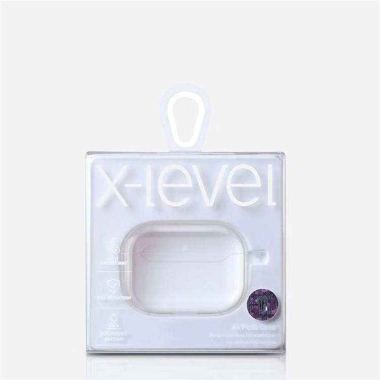 X-LEVEL Transparent TPU Protective Case for Apple AirPods Pro-2