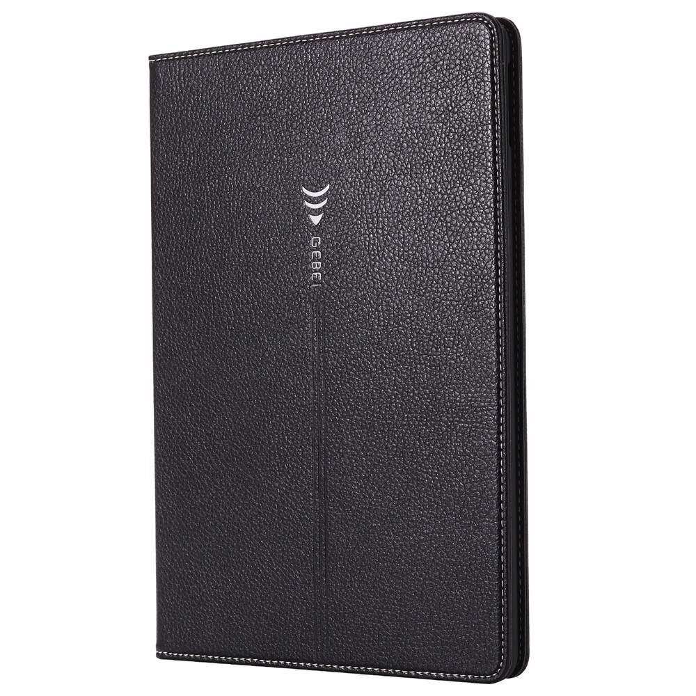 GEBEI Litchi Skin Leather Stand Tablet Cover Case for iPad 10.2 (2021)/(2020)/(2019) - Black