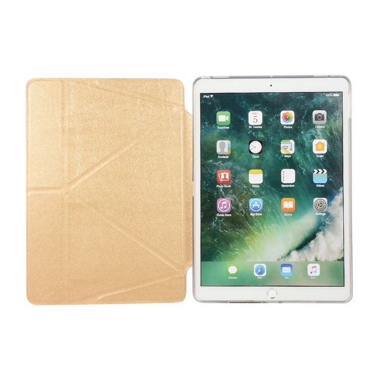 Origami Stand Leather Smart Case for iPad 10.2 (2019) - Gold-6