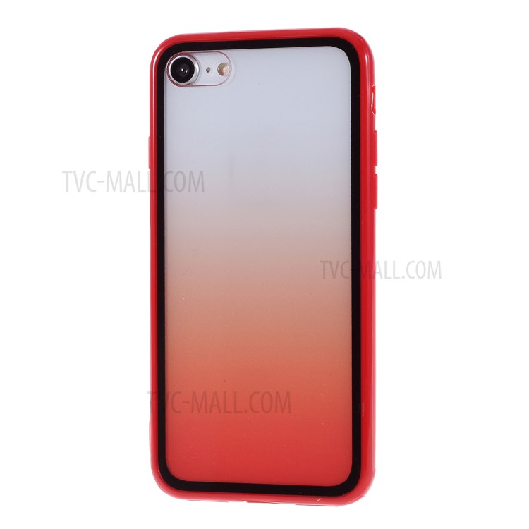 Gradient Color Plastic + TPU Phone Shell for iPhone 8/7/iPhone SE 2 (2020) - Red-2