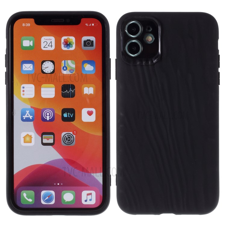 Quicksand Texture TPU Cell Phone Shell Casing for iPhone 11 6.1 inch - Black-1