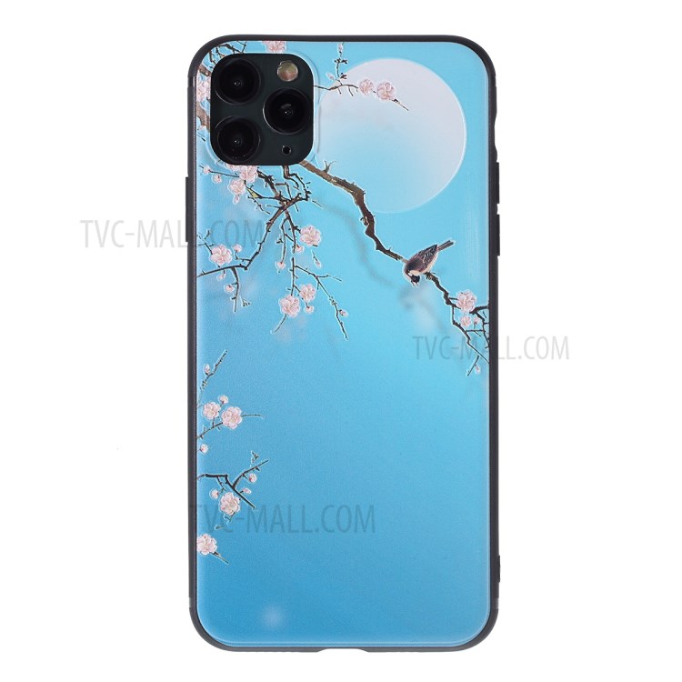 Pattern Printing Embossment Soft TPU Phone Case for Apple iPhone 11 Pro 5.8 inch - Bird-1