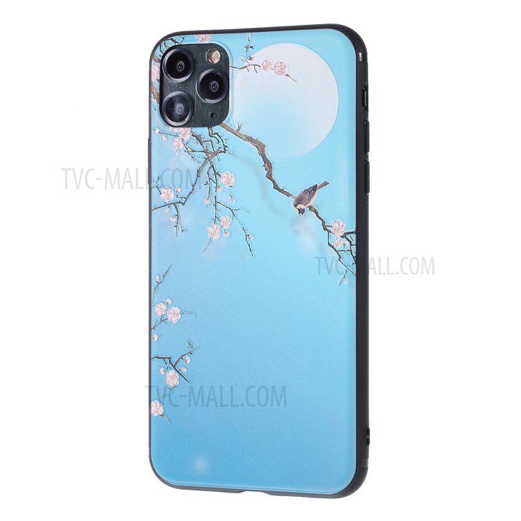 Pattern Printing Embossment Soft TPU Phone Case for Apple iPhone 11 Pro 5.8 inch - Bird-2