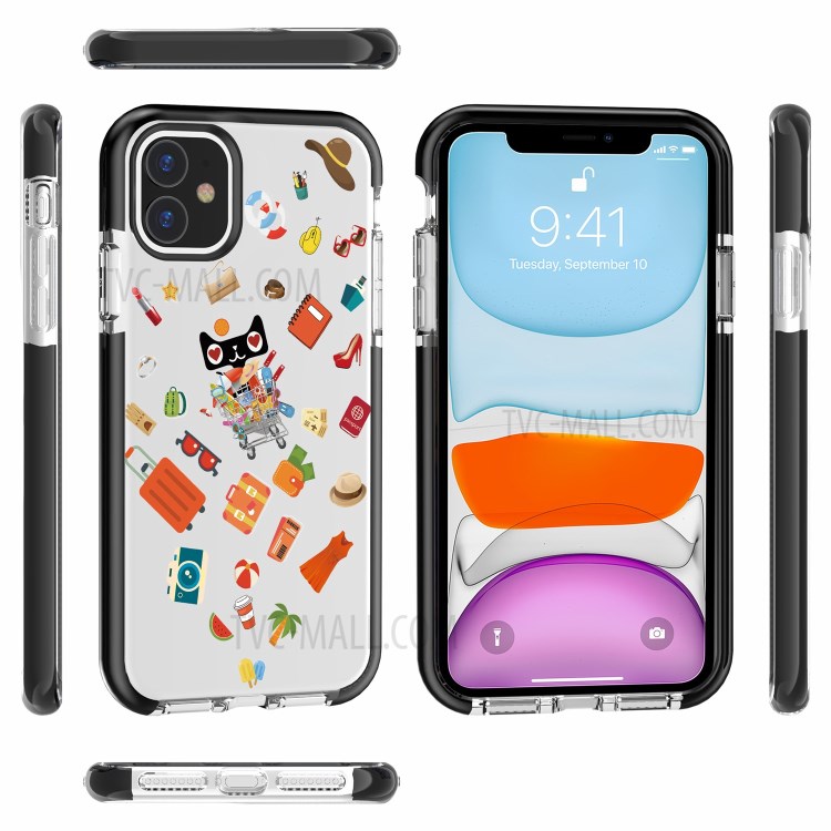 Pattern Printing Imprinted PC + TPU + TPE Hybrid Case for iPhone 11 Pro Max 6.5 inch - Style A-1