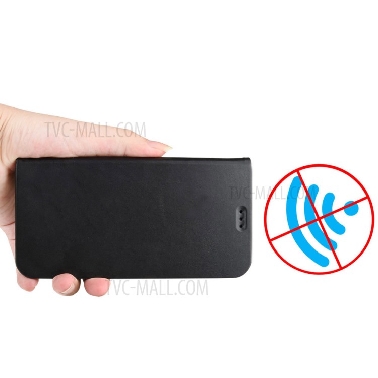 Auto-absorbed RFID Blocking Anti Theft Leather Case for iPhone 11 6.1 inch - Black-9