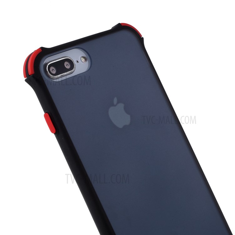 Drop-resistant Matte TPU+PC Case for iPhone 8 Plus/7 Plus/6 Plus 5.5 inch - Black-4