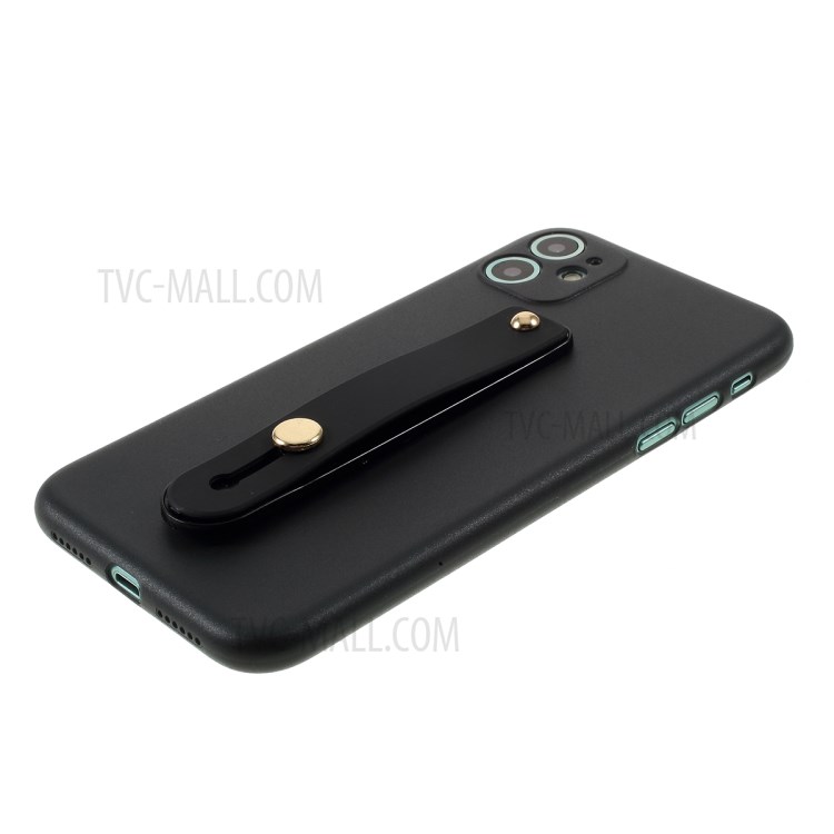 Ultra-thin PC + TPU Combo Kickstand Case for iPhone 11 6.1 inch - Black-4