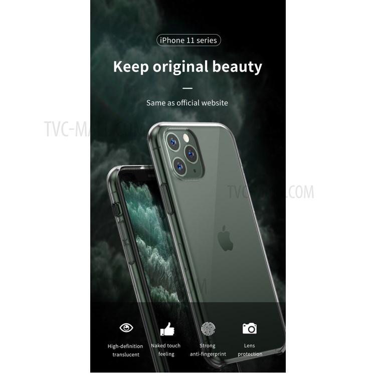 TOTU Clear PC + TPU Hybrid Phone Case for Apple iPhone 11 Pro Max 6.5 inch-2