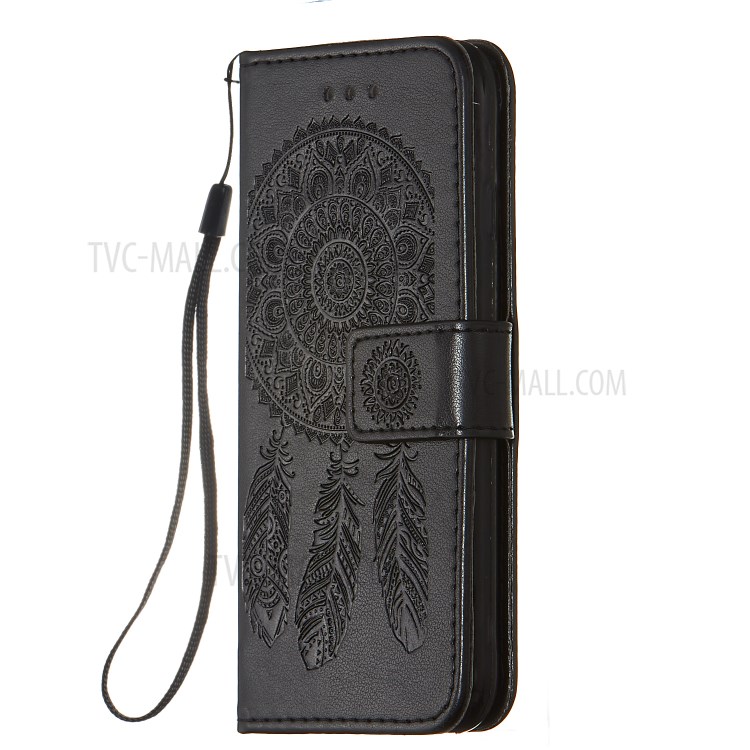 Imprinted Dream Catcher PU Leather Wallet Phone Case with Stand Shell for iPhone 8/7/6s/6 4.7-inch - Black-4