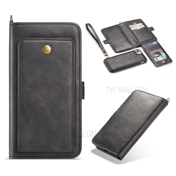 Detachable 2-in-1 Wallet Leather Case with Card Holder for iPhone 6 Plus/7 Plus/8 Plus 5.5 inch - Black-1