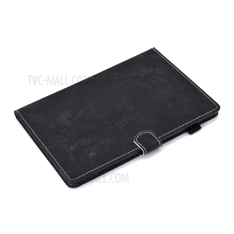 Imprint Elephant Card Slots Leather Stand Tablet Case for iPad 9.7-inch (2018)/(2017)/Air (2013)/Air 2 - Black-8