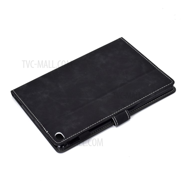 Imprint Elephant Card Slots Leather Stand Tablet Case for iPad 9.7-inch (2018)/(2017)/Air (2013)/Air 2 - Black-9