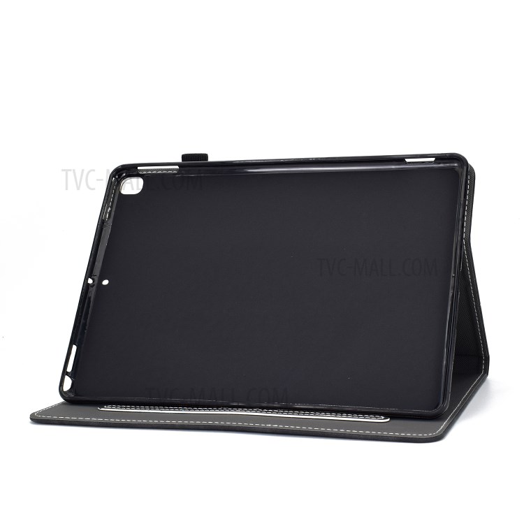 Imprint Elephant Card Slots Leather Stand Tablet Cover for iPad 10.2 (2019)/Air 10.5 inch (2019) - Black-6