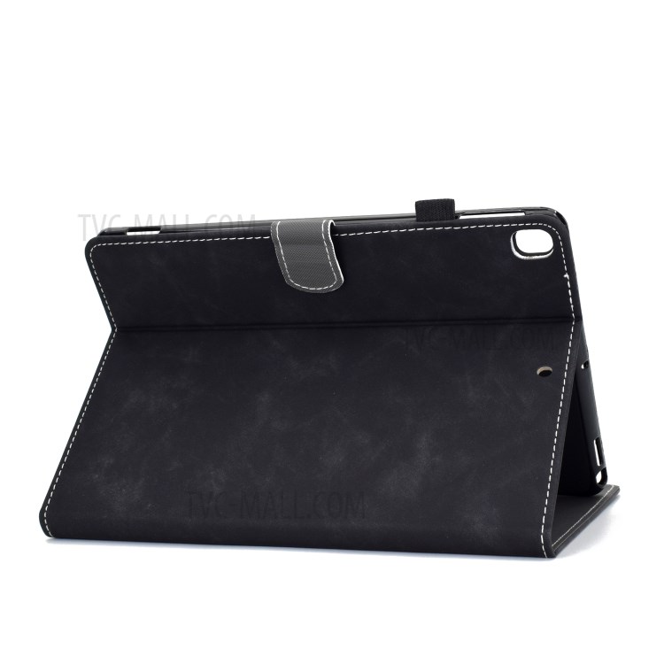 Imprint Elephant Card Slots Leather Stand Tablet Cover for iPad 10.2 (2019)/Air 10.5 inch (2019) - Black-7