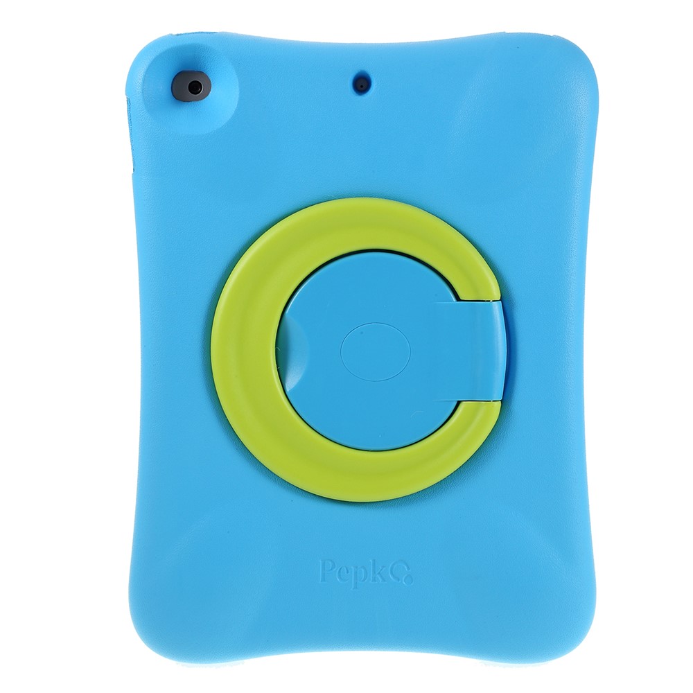 PEPKOO Shock-proof 360° Swivel Kickstand EVA Tablet Case for iPad 10.2 (2020)/(2019) - Blue