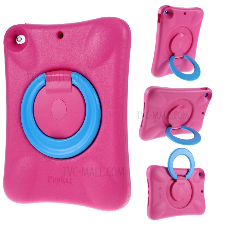 PEPKOO Shock-proof 360° Swivel Kickstand EVA Tablet Case for iPad Air 10.5 inch (2019) - Rose-1