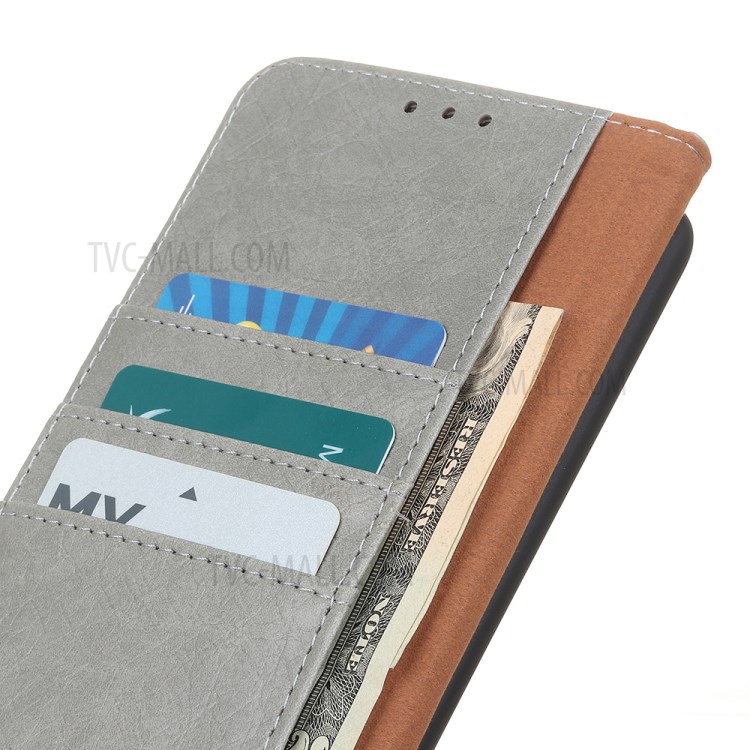 Rhino Texture Wallet Stand Leather Flip Case for iPhone 11 6.1-inch - Grey-5