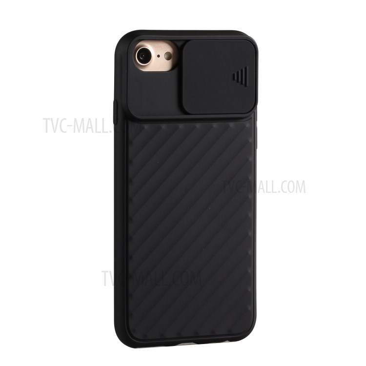 Soft TPU Phone Case with Removable Lens Protective Shield for iPhone 8/7/6/6S 4.7-inch - Black-2