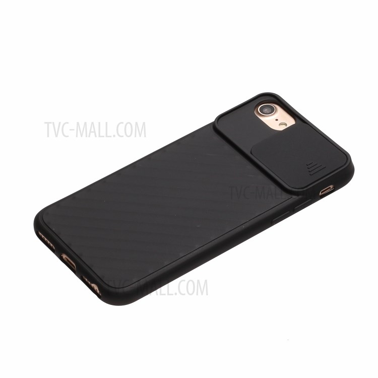Caso Telefone TPU Suave Com Escudo De Protecção Removível Para Lente IPhone De 8/7/6 / 6S 4,7 Polegadas - Preto-4