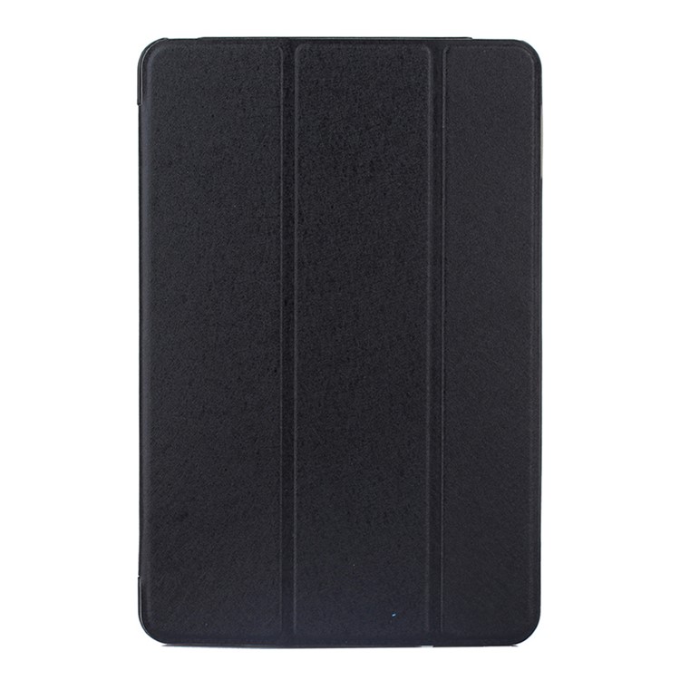 Silk Texture Tri-fold Stand Smart Leather Case for iPad Pro 9.7 inch - Black-1
